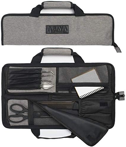 Asaya Chef Knife Roll Bag - 12 Pockets for Easy Storage