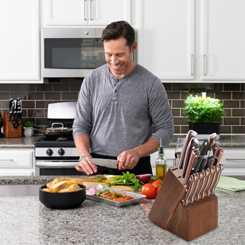 10-Piece Kitchen Knife Block for Organization