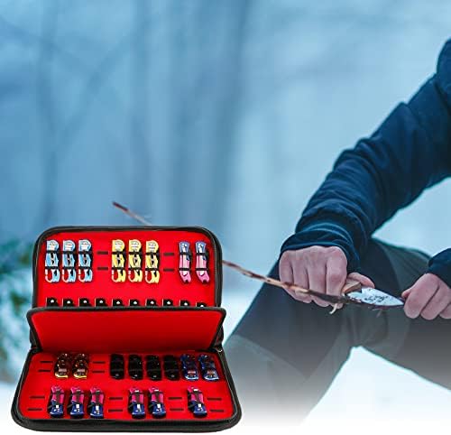QEES Multi-Purpose Knife Storage Case - 40 Slot Organizer for Men