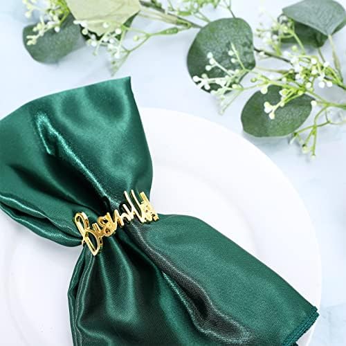 12pc Gold Napkin Rings with Bismillah for Eid Ramadan More