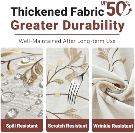 Laolitou waterproof cotton linen tablecloth for dining