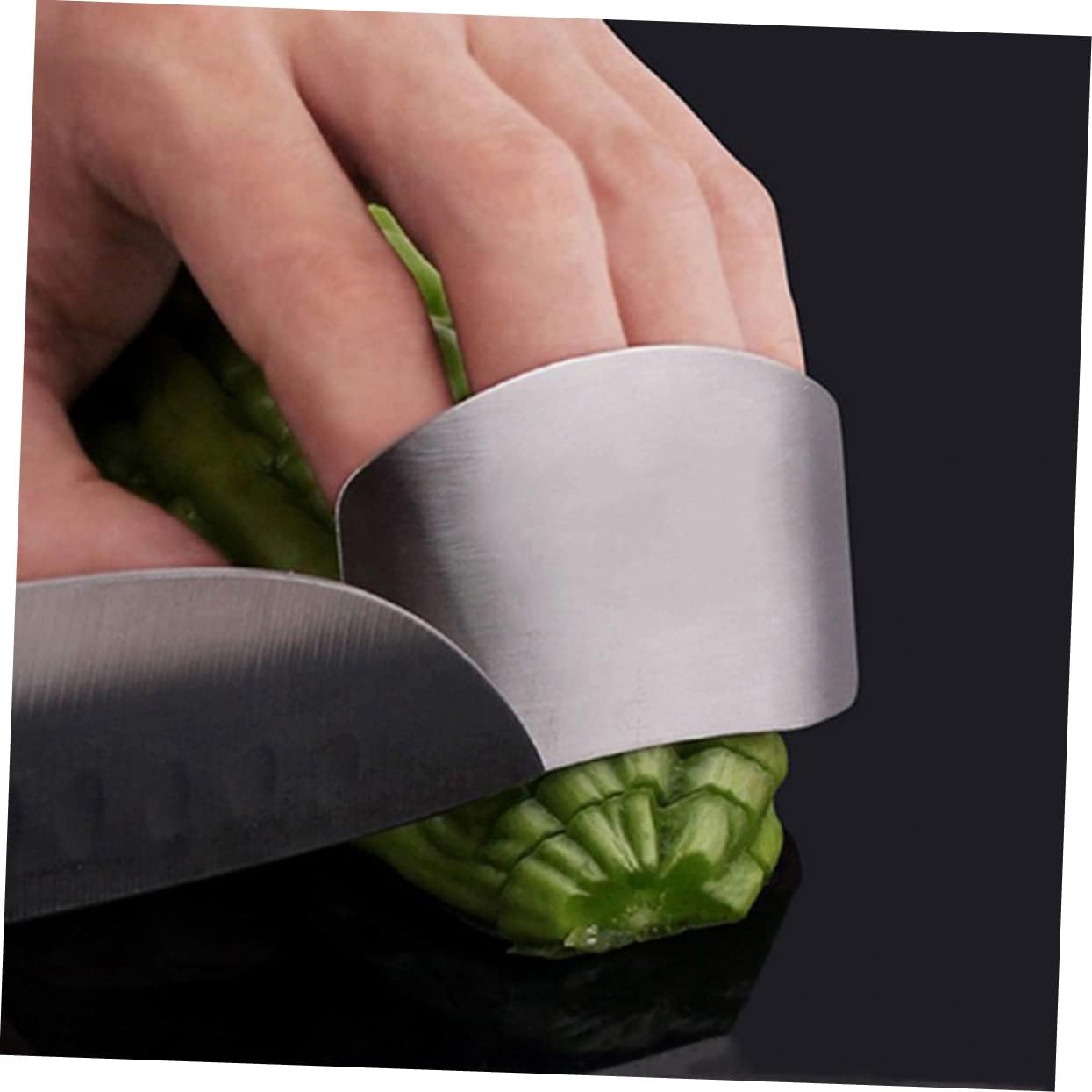 Stainless Steel Cutting Finger Protectors - 5 Piece Set