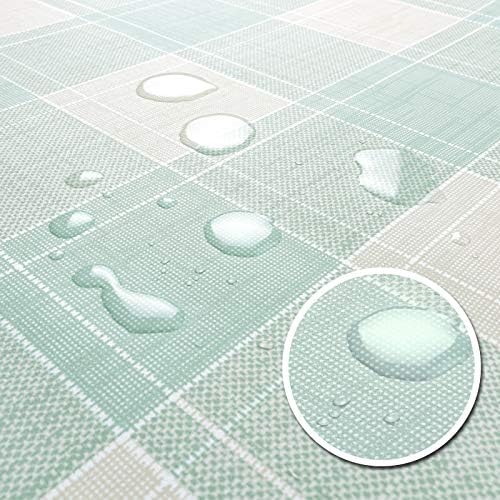 Elegant Green Checkered Tablecloth for Kitchen Dining