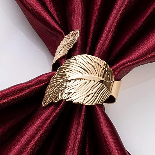 Sturdy 8-Piece Gold Napkin Rings Durable Elegant for Dining