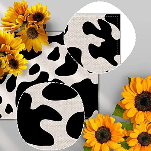Bathrooms and Foyers Made Beautiful with the nepnuser Cow Print Table Runner
