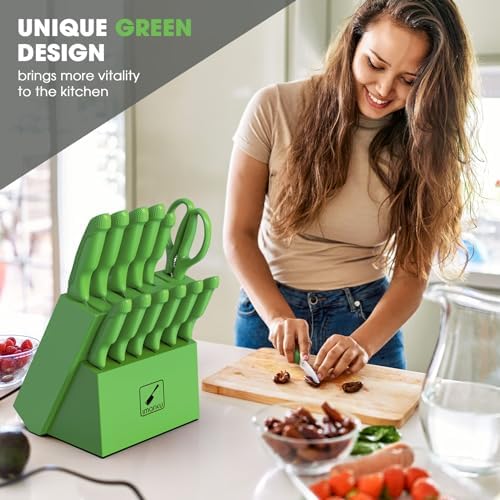 Premium Japanese Stainless Steel Knife Set with Built-in Sharpener
