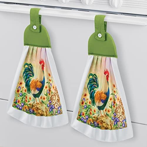 Collections ETC Country Charm Hanging Kitchen Towels Set of 2