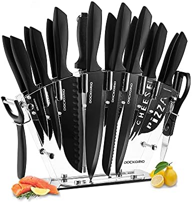 19-Piece Kitchen Knife Set with BlockCompact Durable Design