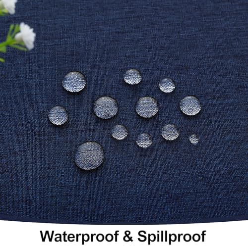 Smiry Water Repellent Tablecloth 52x70-inch Navy