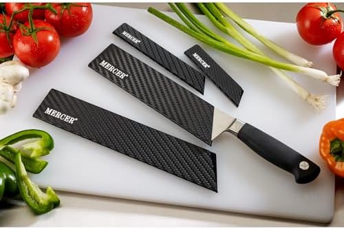 4-Piece Mercer Knives Guard Set Black Felt Lined