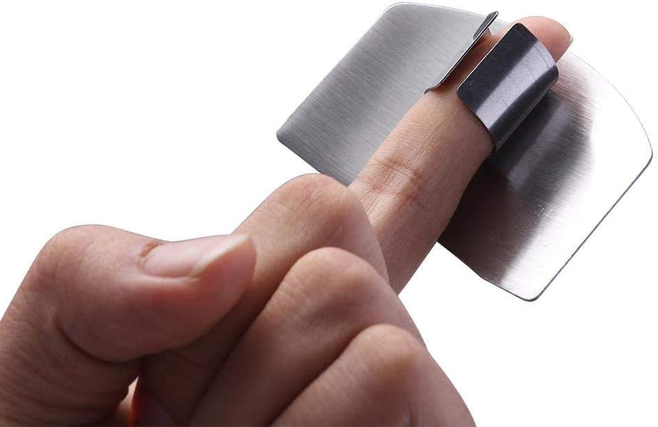 ReNext 2-PACK stainless steel finger guards for cutting slicing and protecting