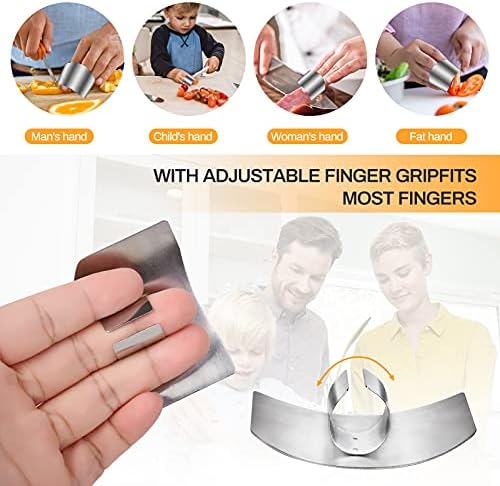 Stainless Steel Finger Guards Safety knives Durable Kitchen Protectors 4-Piece Set