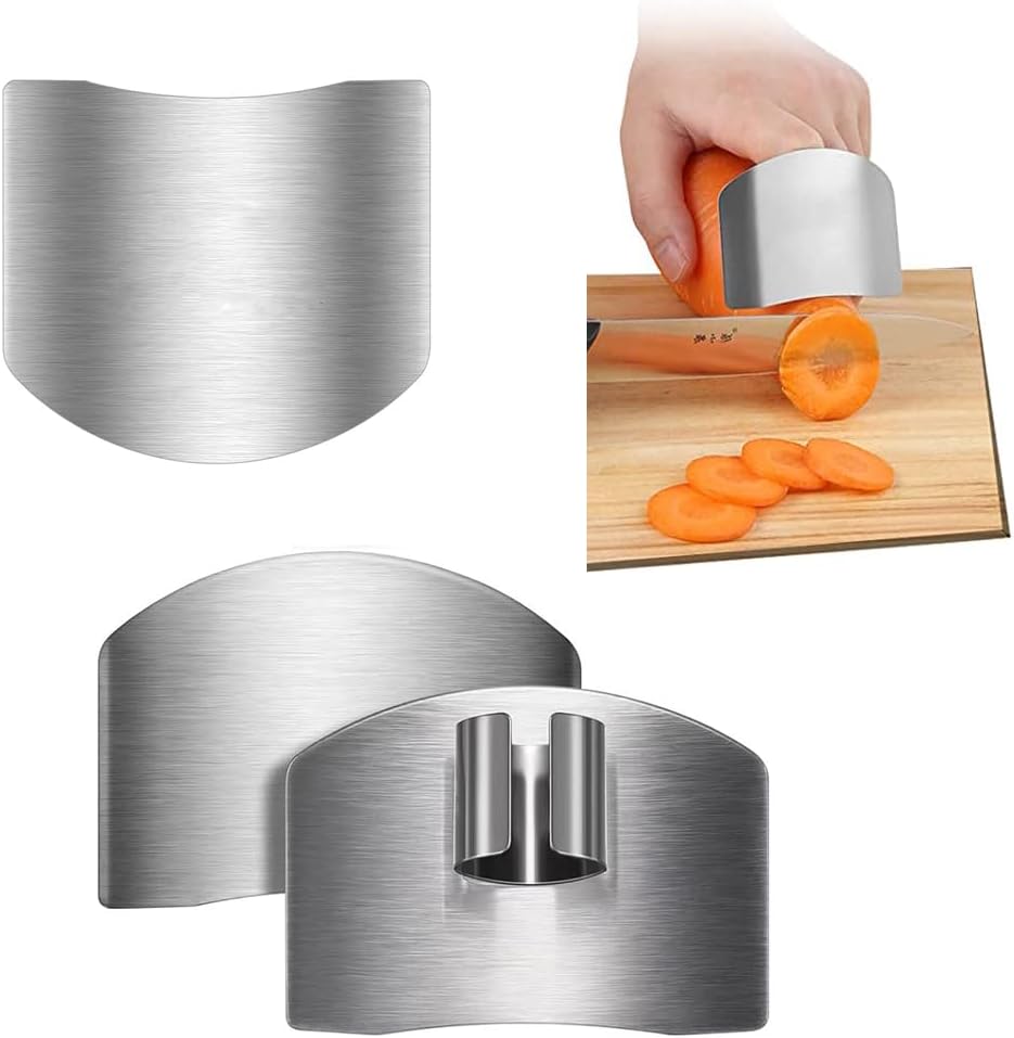 3-Piece Steel Finger Protectors for Safe Cooking