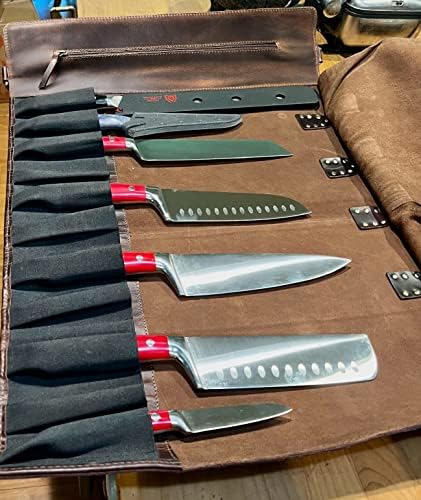 Rustic Town Chef Knives Roll All Purpose Full Grain Leather