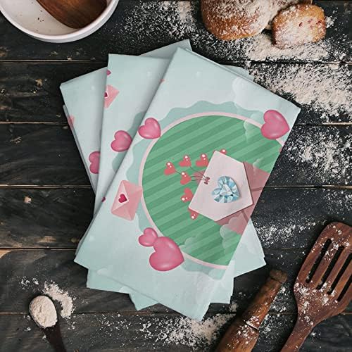 ZOE GARDEN Valentines Absorbent Microfiber Kitchen Towels