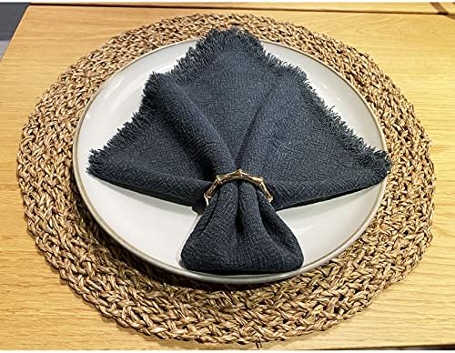 Bamboo Napkin Rings Set 12
