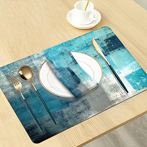 Turquoise MCALK 8-Piece Placemats Set for Kitchen