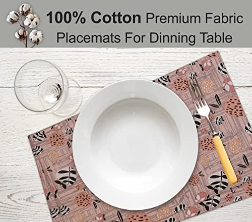 RUVANTI Modern 100 Cotton Placement Mat Set for Dining Tables 100 cotton