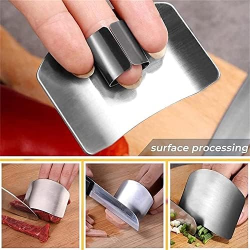 2-Piece Stainless Steel Finger Guards Durable Kitchen Tool for Safe Cooking