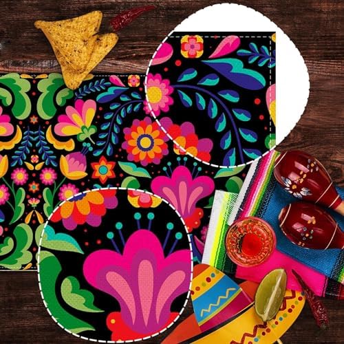 Nepnuser Mexican Table Runner for Cinco De Mayo