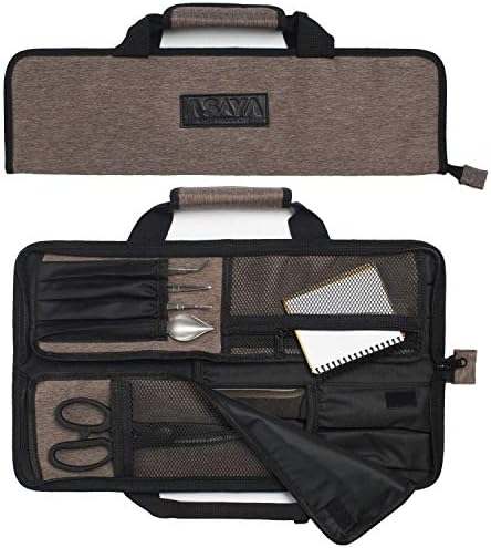 Asaya Chef Knife Roll Bag 12 Pockets for Traveling Chefs