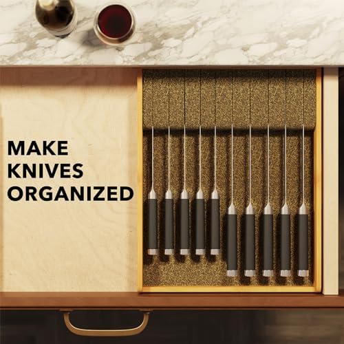 SpaceAid Large Knife Drawer Organizer bamboo insert