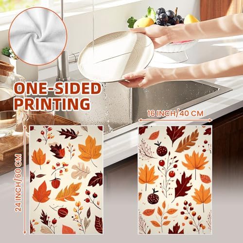 Rustic Fall Kitchen Towels Set