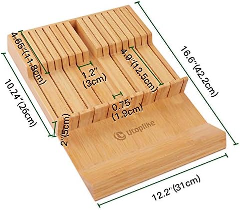 Utoplike Bamboo Knife Block