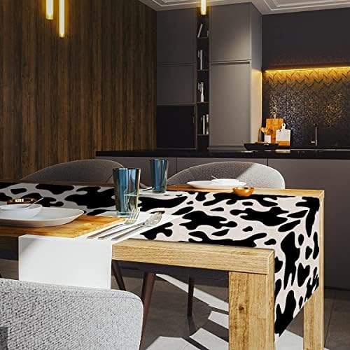 Bathrooms and Foyers Made Beautiful with the nepnuser Cow Print Table Runner