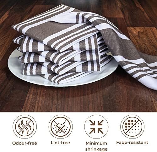 Urban Villa Cotton Dish Cloth Set of 8 - GreyWhite 1