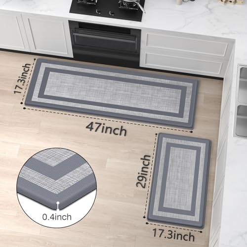 LuxStep Kitchen Mat Set - Durable Comfortable Kitchen Rugs for Home Office