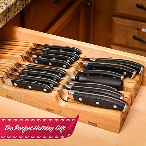 Bamboo Knives Organizer DRAWER Block 16 Knives
