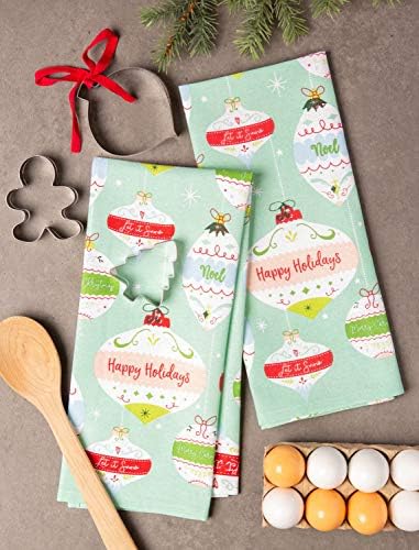 DII Holiday Dish Towels Set - 18x28 Made for Your Kitchen