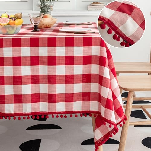 Jubilantex 60x108 Checkered Tablecloth
