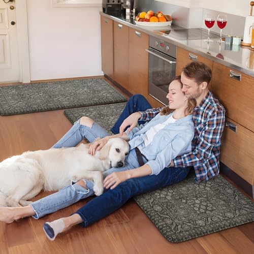 2-Piece Anti-Fatigue Kitchen Rugs Set