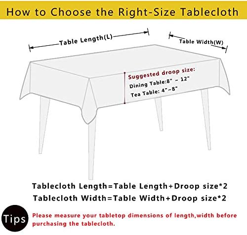 Aothpher Modern Boho Floral Jacquard Washable Tablecloth with Lace Edging