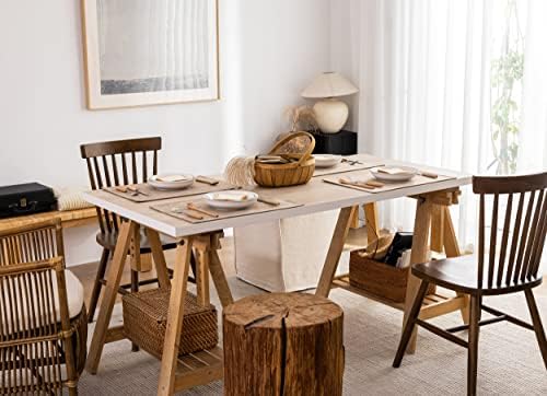 Natural Linen Kitchen Place Mats Heat Resistant