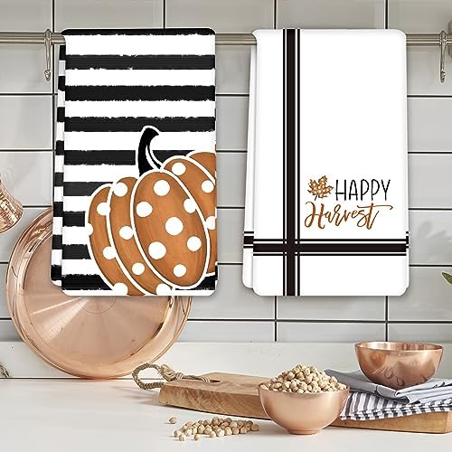 AnyDesign Fall Kitchen Dish Towels 4Pcs