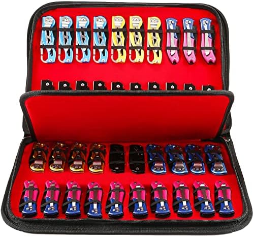 QEES Multi-Purpose Knife Storage Case - 40 Slot Organizer for Men
