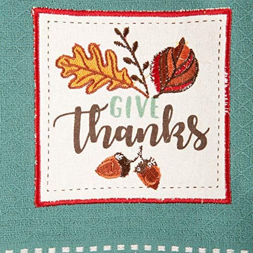 Grateful Thanksgiving Fall Kitchen Towels 18x28 Set