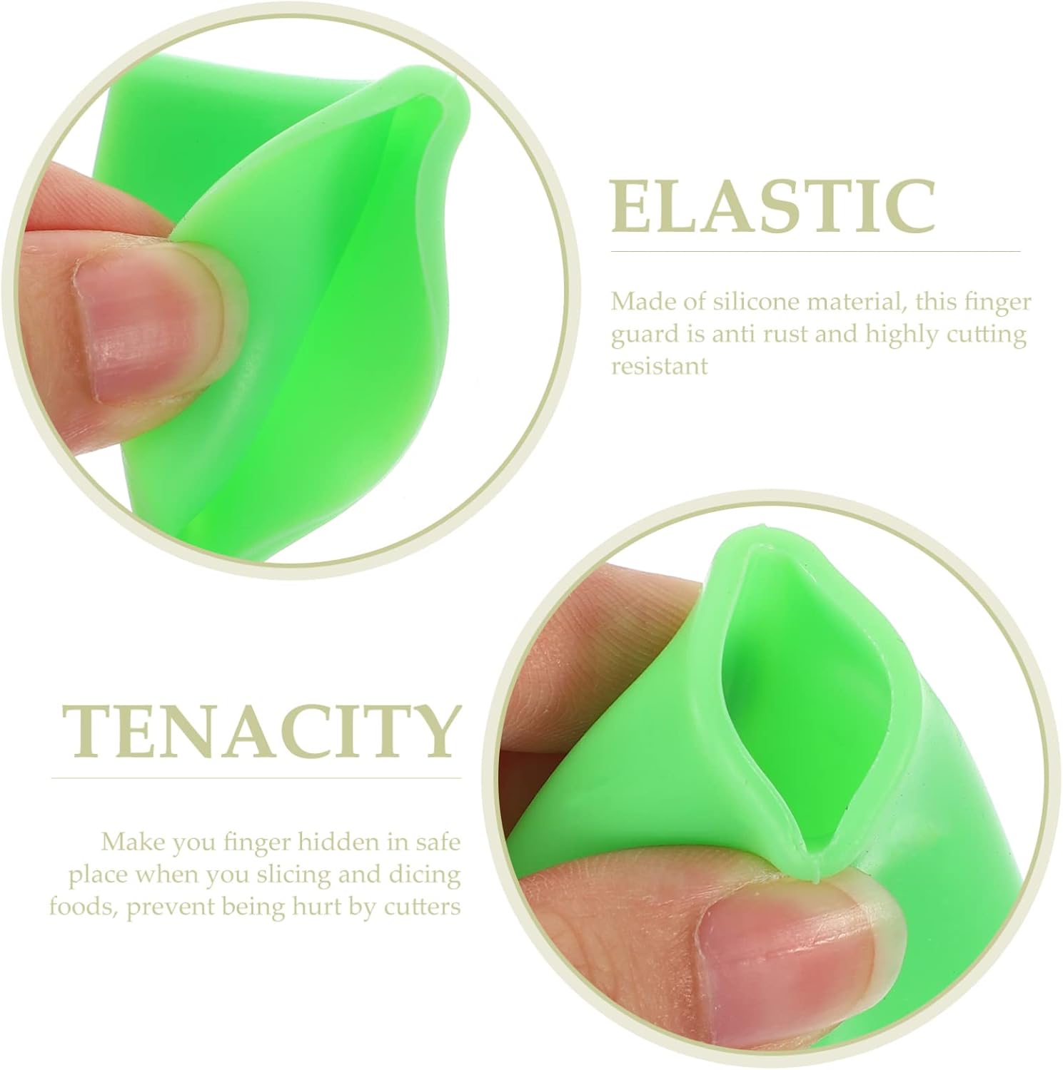Callaron 2-Piece Kitchen Cut Protect Finger Guards Silicone Knives Universal Blade Covers
