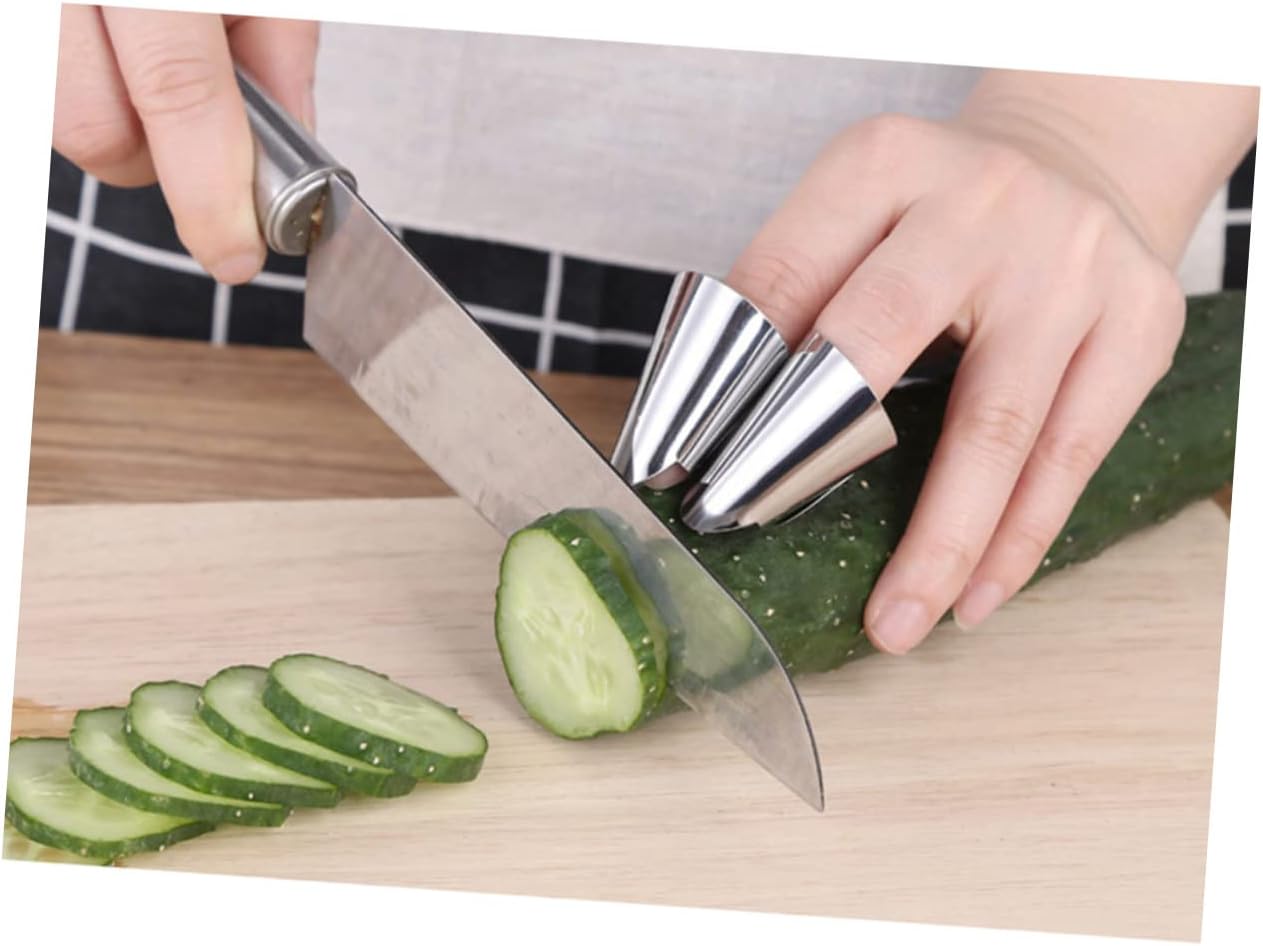 GOOHOCHY 5pcs Finger Protector Cutting Tools for Nuts and Vegetables