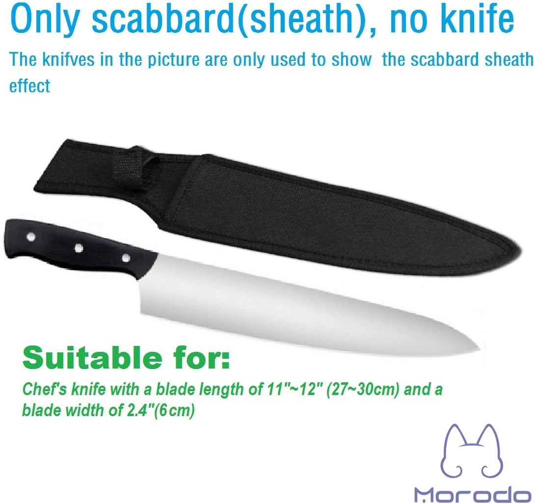 Morodo 1112 Chef Knife Scabbard Sheath Black Nylon