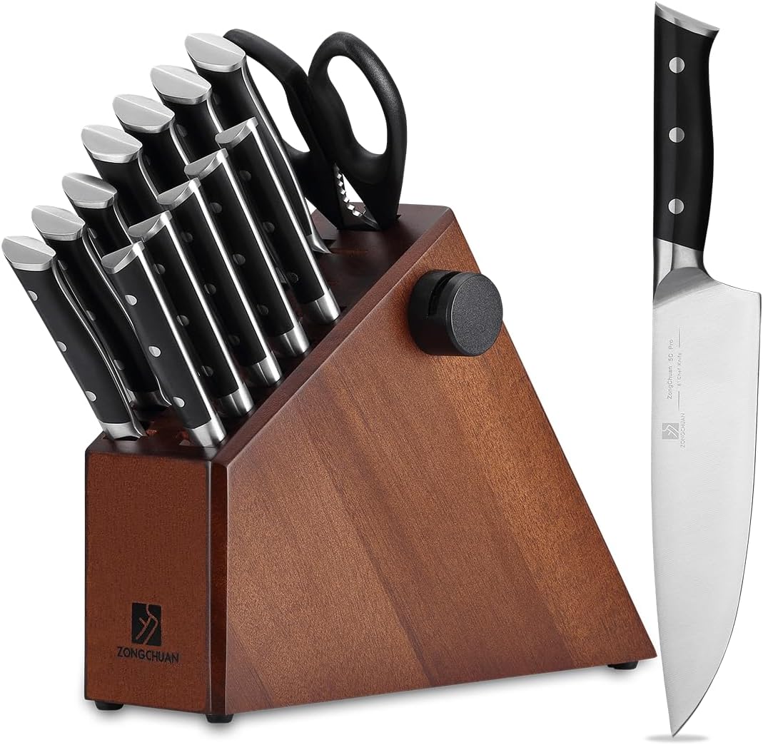 15-Piece Sharp Knife Set for Home Cooking