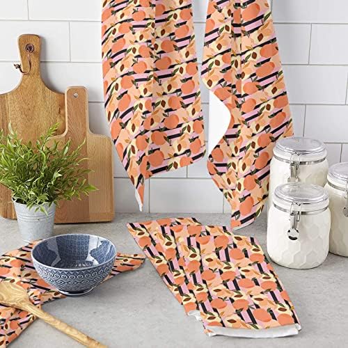 ZOE GARDEN - Peach Stripes Absorbent Kitchen Towels