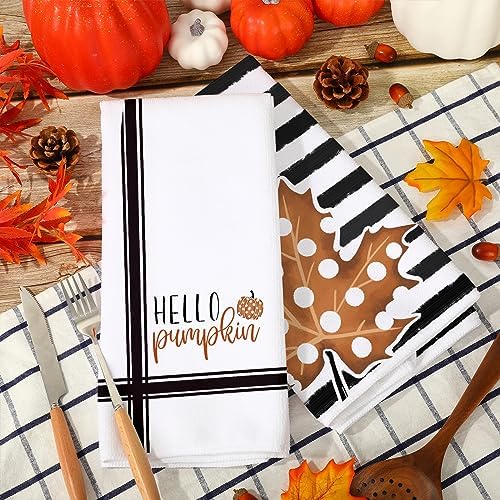 AnyDesign Fall Kitchen Dish Towels 4Pcs