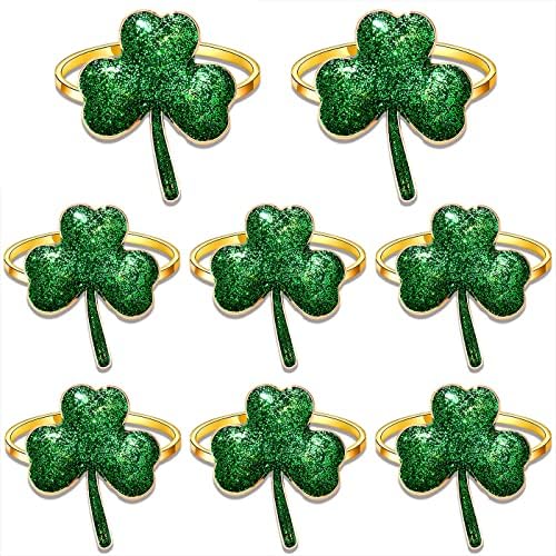 Shamrock St Patricks Day Napkin Ring Set