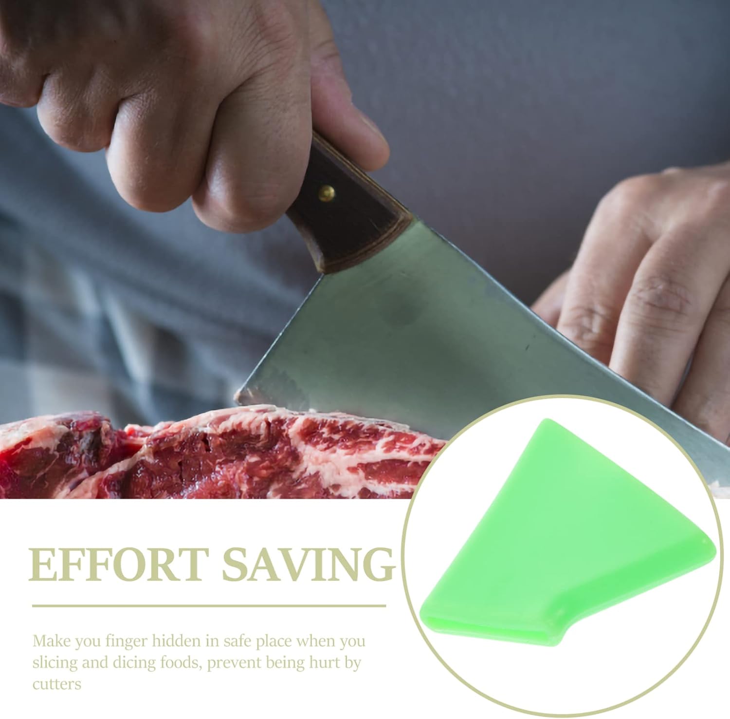 Callaron 2-Piece Kitchen Cut Protect Finger Guards Silicone Knives Universal Blade Covers