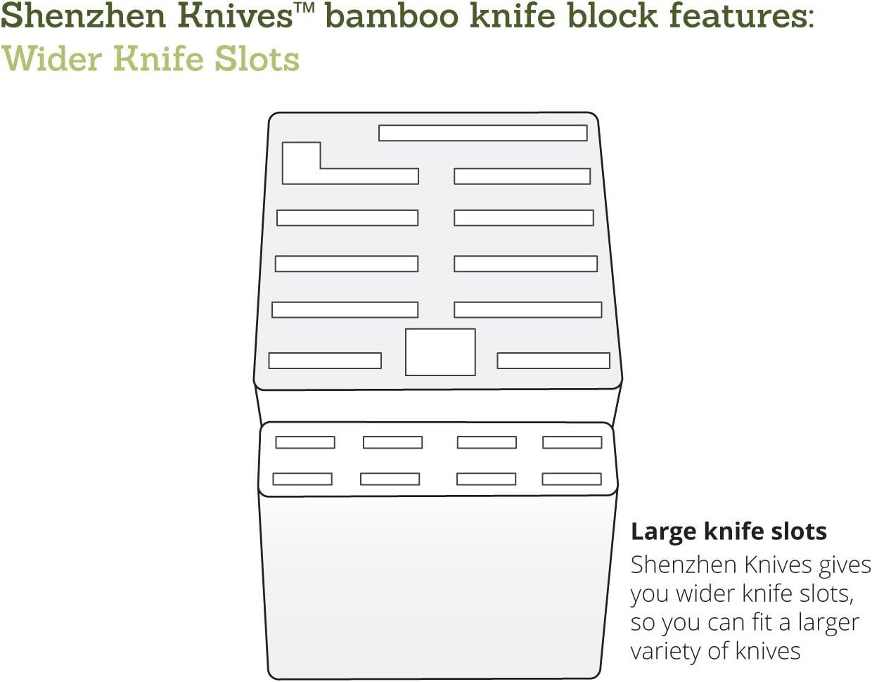 20 Slot Universal Kitchen Knife Block with Bamboo Finish