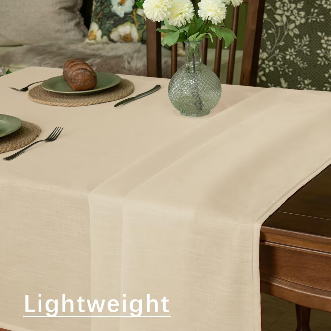 Karseteli Natural Linen Tablecloth 60x120 Inch Khaki 1